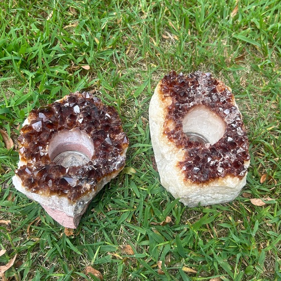 Citrine candler holder (pictured on the right) - Picture 1 of 3